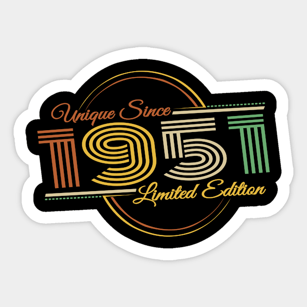 Unique since 1951 Limited Edition Sticker by HBfunshirts